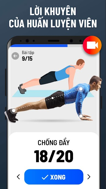 Screenshots Các bài tập tại nhà - Không Dụng cụ: Tập thể hình tại nhà