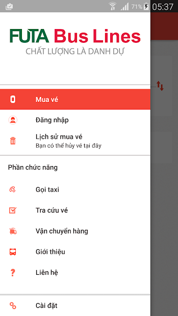 Screenshots FUTA Bus: Đặt vé xe Phương Trang online ngay trên điện thoại