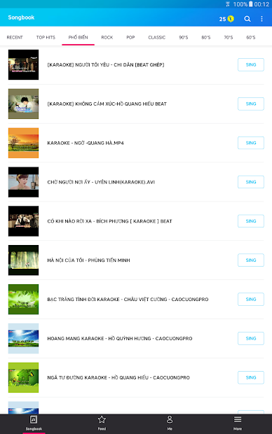 Screenshots Karaoke bài hát Việt - Đam mê ca hát
