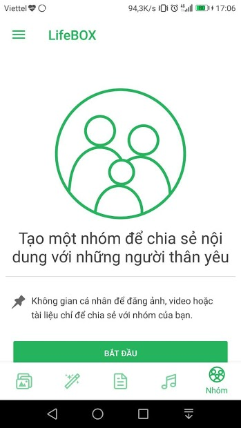 Screenshots Lifebox - Ứng dụng lưu trữ dữ liệu đám mây