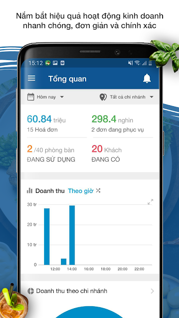 Screenshots KiotViet Quản lý Nhà hàng - Quản lý hoạt động kinh doanh của nhà hàng