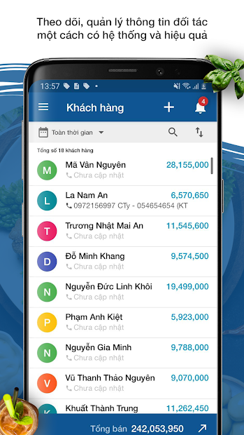 Screenshots KiotViet Quản lý Nhà hàng - Quản lý hoạt động kinh doanh của nhà hàng