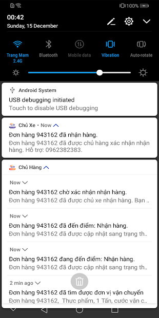 Screenshots SHIPWAY Chủ Xe: Ứng dụng kết nối giữa chủ hàng và chủ xe