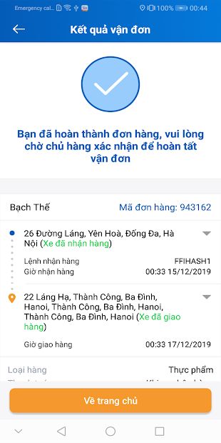 Screenshots SHIPWAY Chủ Xe: Ứng dụng kết nối giữa chủ hàng và chủ xe