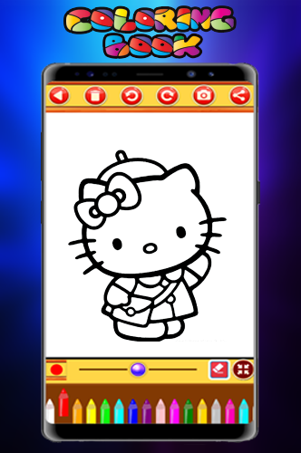 Screenshots Kitty Coloring & Drawing Book: Ứng dụng tô màu cô mèo Kitty đáng yêu