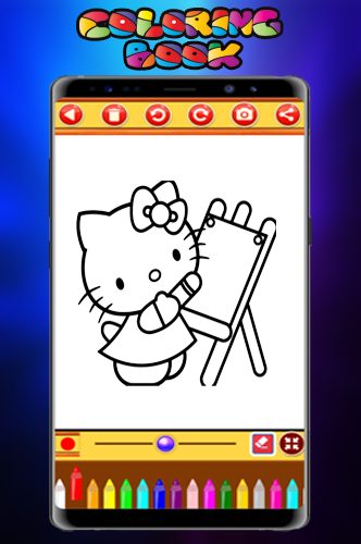 Screenshots Kitty Coloring & Drawing Book: Ứng dụng tô màu cô mèo Kitty đáng yêu