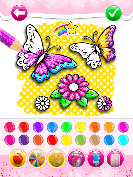 Screenshots Glitter Butterfly Coloring - Learn Colors for kids: Cùng học tô màu lấp lánh