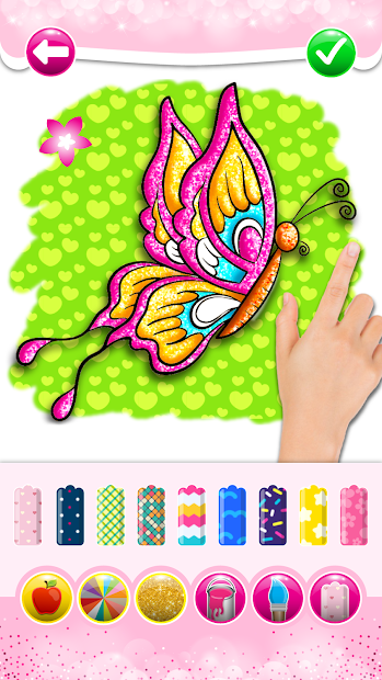 Screenshots Glitter Butterfly Coloring - Learn Colors for kids: Cùng học tô màu lấp lánh