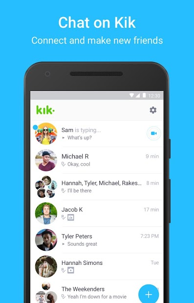 Ảnh chụp màn hình Kik: Kết bạn mới