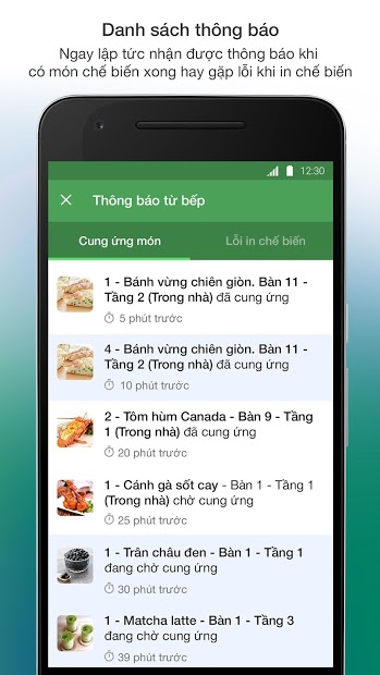 Screenshots KiotViet Café Nhà hàng - Quản lý các chuỗi nhà hàng tiện lợi và an toàn