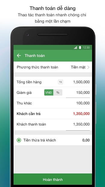 Screenshots KiotViet Café Nhà hàng - Quản lý các chuỗi nhà hàng tiện lợi và an toàn