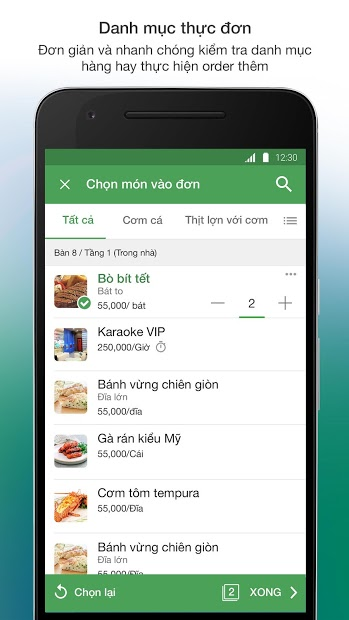 Screenshots KiotViet Café Nhà hàng - Quản lý các chuỗi nhà hàng tiện lợi và an toàn