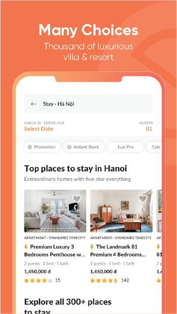 Screenshots Luxstay - Đặt phòng homestay