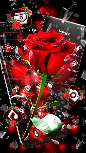 Hình nền hoa hồng nổi bật với những chùm hoa hồng đỏ nóng bỏng được sắp xếp theo hình tam giác đầy thu hút và tuyệt đẹp, sẽ mang đến cho bạn cảm giác thật sự tươi trẻ và sảng khoái.