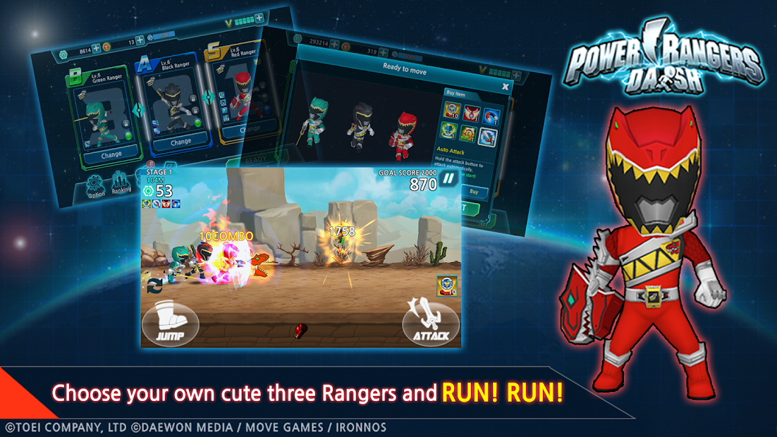 Screenshots Power Rangers Dash - Game 5 anh em siêu nhân