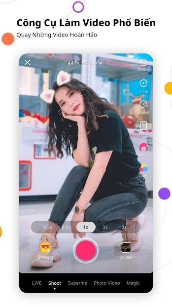 Screenshots Likee -  Phần mềm làm video, Livestream đẹp không cần trang điểm.