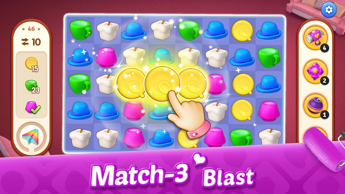 Screenshots My Home - Design Dreams: Game thiết kế nội thất 3D kết hợp match-3 vui nhộn