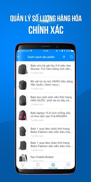 Screenshots Sapo POS - Bán hàng, quản lý hoạt động kinh doanh của cửa hàng