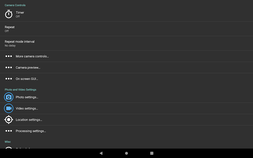 Screenshots Open Camera - Ứng dụng quay phim, chụp ảnh chất lượng cao cho điện thoại Android