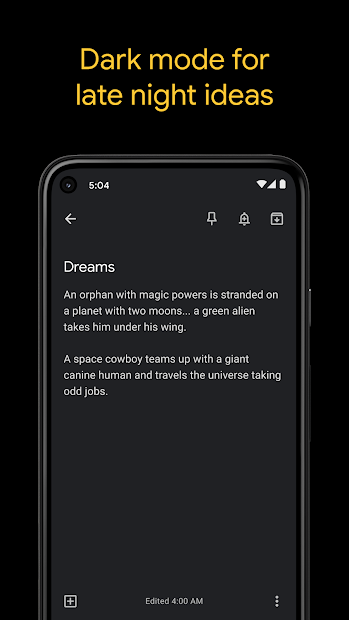 Ảnh chụp màn hình Google Keep – Googles Notizen-App