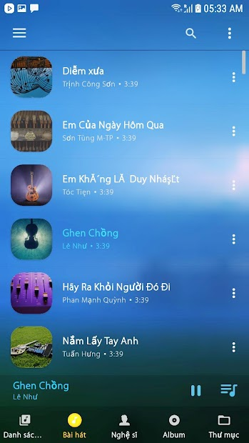 Screenshots Music Player - Ứng dụng nghe nhạc và cắt bài hát tạo nhạc chuông