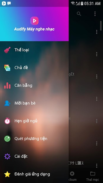 Screenshots Music Player - Ứng dụng nghe nhạc và cắt bài hát tạo nhạc chuông