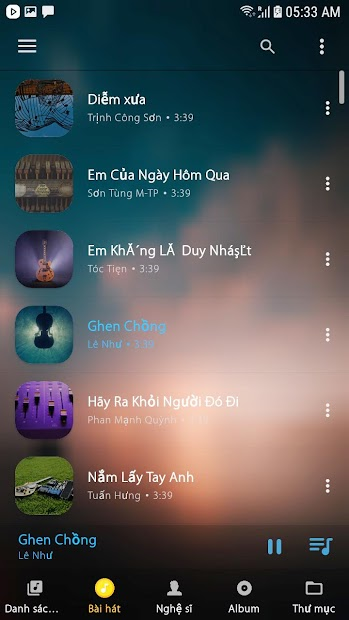Screenshots Music Player - Ứng dụng nghe nhạc và cắt bài hát tạo nhạc chuông