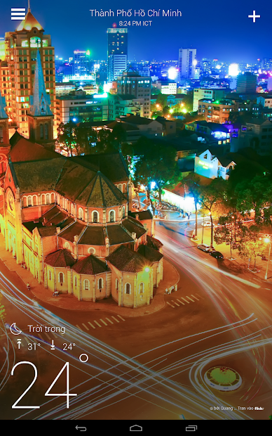 Screenshots Yahoo Thời tiết: Phần mềm dự báo thời tiết