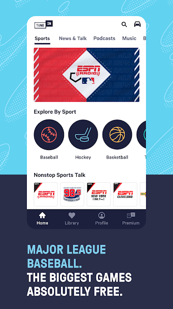 Screenshots TuneIn Radio: Tin tức, âm nhạc trực tiếp