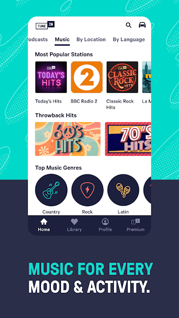 Screenshots TuneIn Radio: Tin tức, âm nhạc trực tiếp
