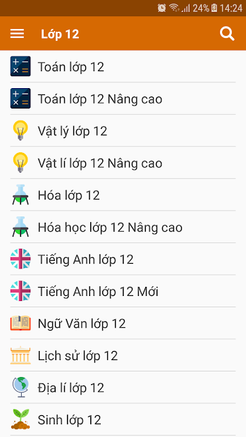 Screenshots SGK - GIải bài tập Toán, tiếng Anh, soạn Văn từ lớp 1 - 12