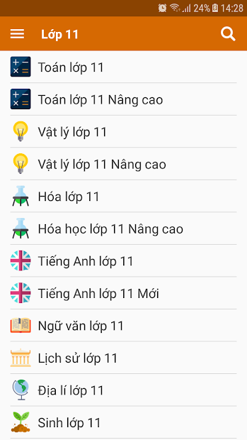 Screenshots SGK - GIải bài tập Toán, tiếng Anh, soạn Văn từ lớp 1 - 12