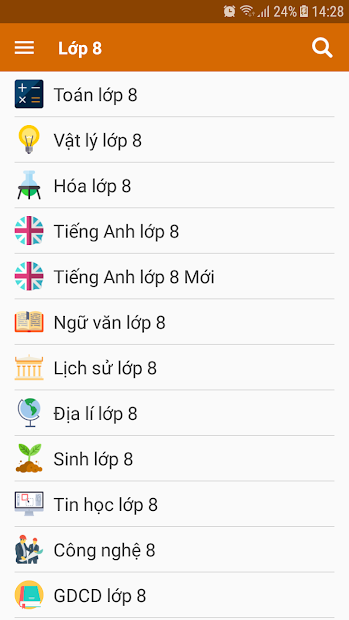 Screenshots SGK - GIải bài tập Toán, tiếng Anh, soạn Văn từ lớp 1 - 12