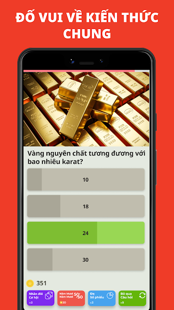 Screenshots Câu hỏi & Đáp án. Game đố vui miễn phí: QuizzLand