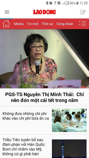 Screenshots Báo Lao Động - Tin tức và tạp chí cập nhật liên tục