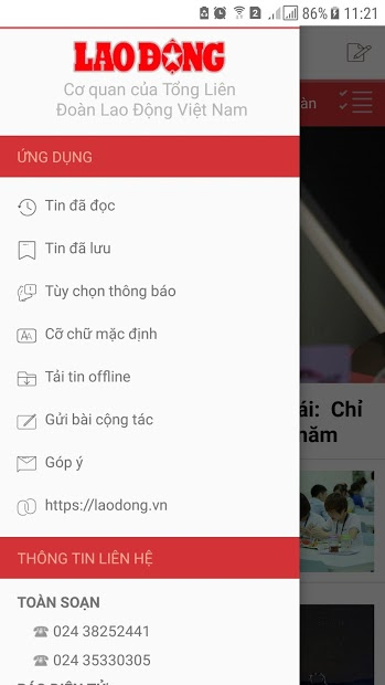 Screenshots Báo Lao Động - Tin tức và tạp chí cập nhật liên tục