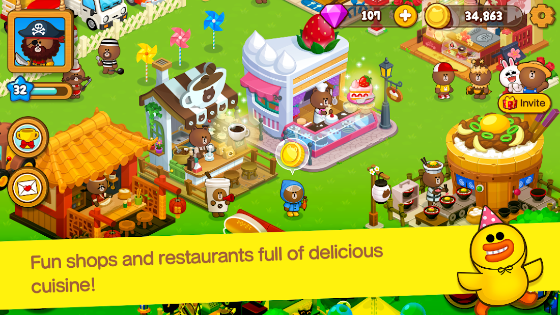 Screenshots Line Brown Farm - Nông trại Line vui vẻ