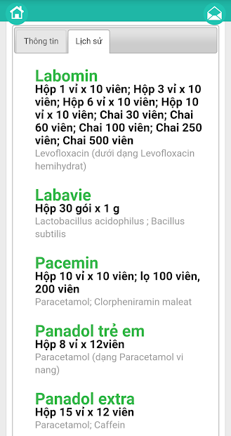 Screenshots Drug Bank: Ứng dụng tra cứu thông tin thuốc từ bộ Y tế