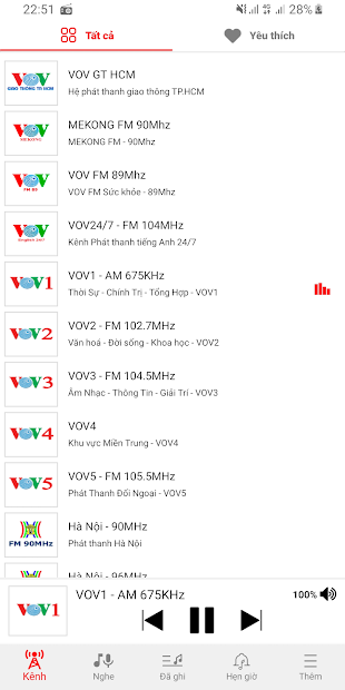 Screenshots Radio Việt Nam - Nghe đài VOV trực tuyến