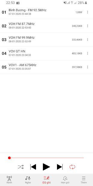 Screenshots Radio Việt Nam - Nghe đài VOV trực tuyến