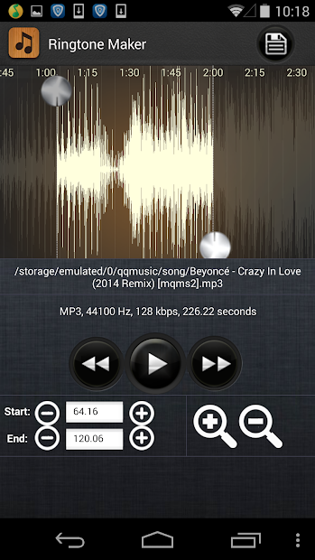 Screenshots Ringtone Maker, MP3 Cutter - MP3-Cutter und Klingelton-Maker-Software