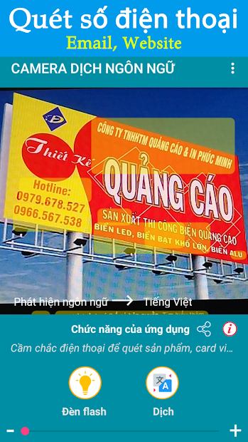 Screenshots Camera dịch - Dịch ngôn ngữ thông qua camera, hình ảnh nhanh chóng, chính xác