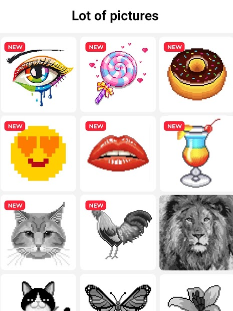 Screenshots Color by Number - Tô màu theo các con số có sẵn trên điện thoại