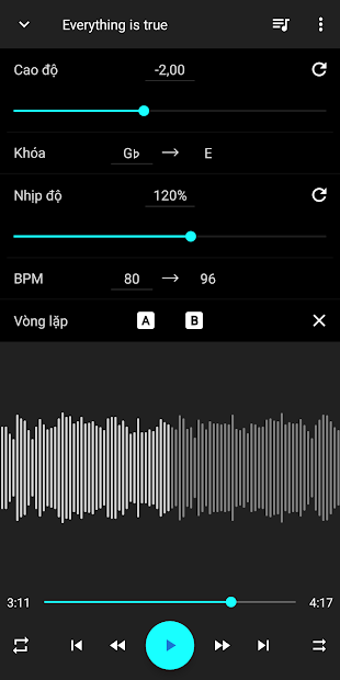 Screenshots Music Speed Changer - Ứng dụng chỉnh tốc độ nhạc, âm thanh miễn phí