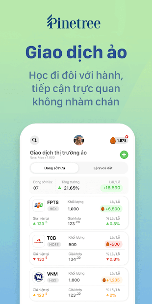 Screenshots Stock123 - Học và thực hành đầu tư chứng khoán ảo