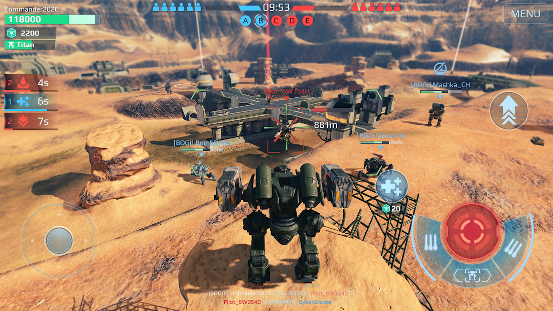 Screenshots War Robots PvP Multiplayer - Game Robot đối kháng