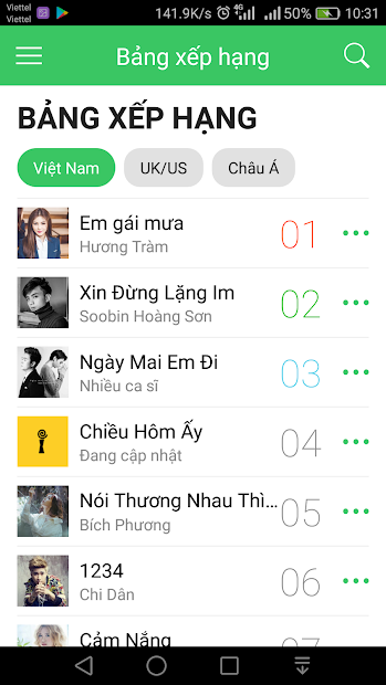 Screenshots Imuzik - Một thế giới âm nhạc của Viettel