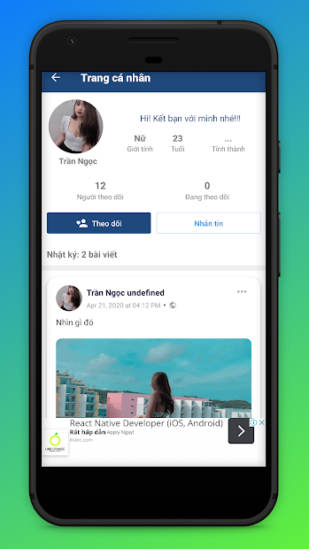 Chụp màn hình Ola Chat - Ứng dụng hẹn hò và kết bạn với FA