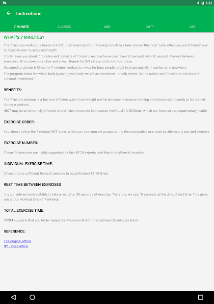 Screenshots 7 Minute Workout -  Bài tập thể dục giảm cân, giảm mỡ 7 phút mỗi ngày