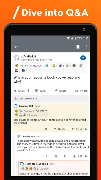Screenshots Reddit - Ứng dụng diễn đàn thông tin và giải trí